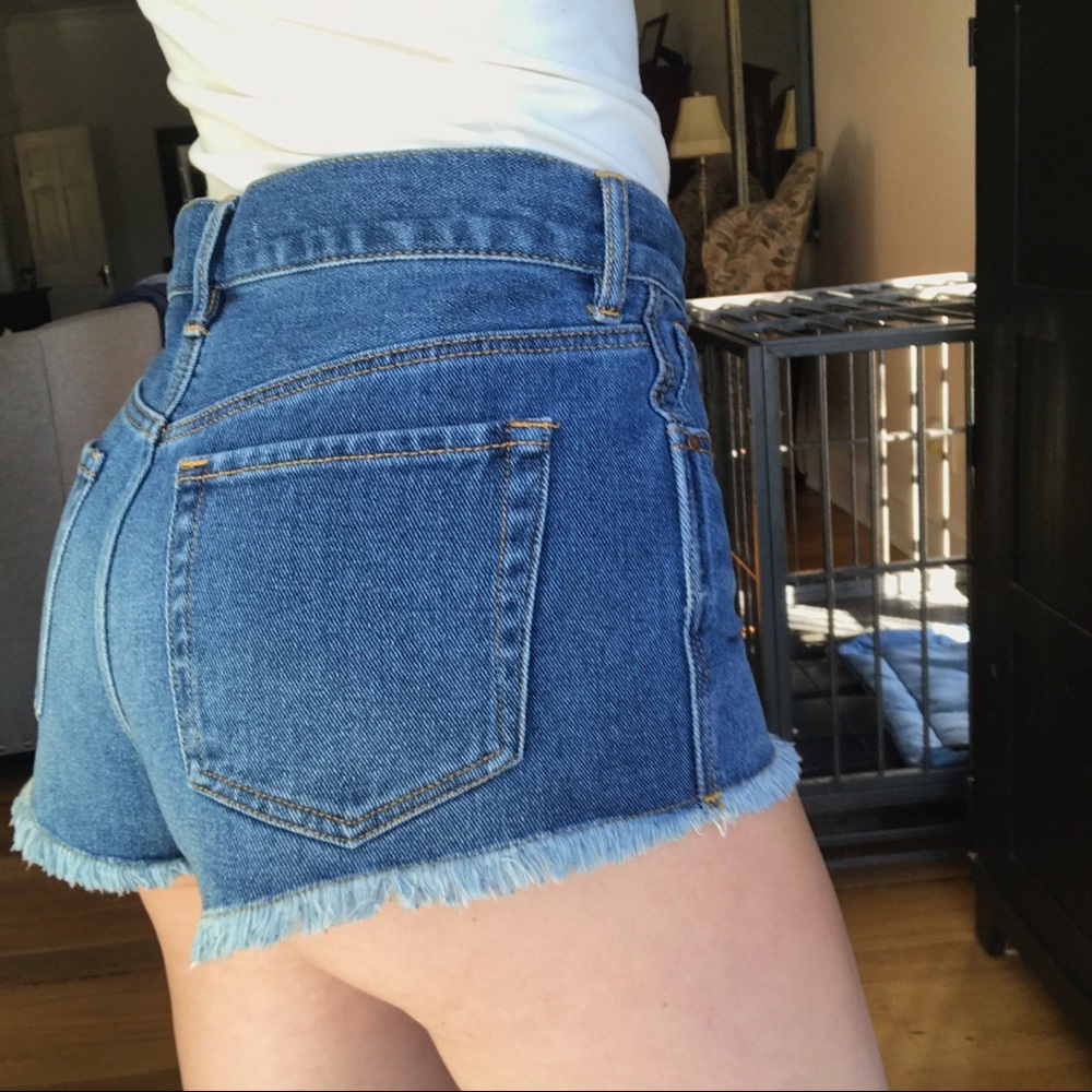 NEVER WORN Pacsun hi-rise denim cutoff shorts